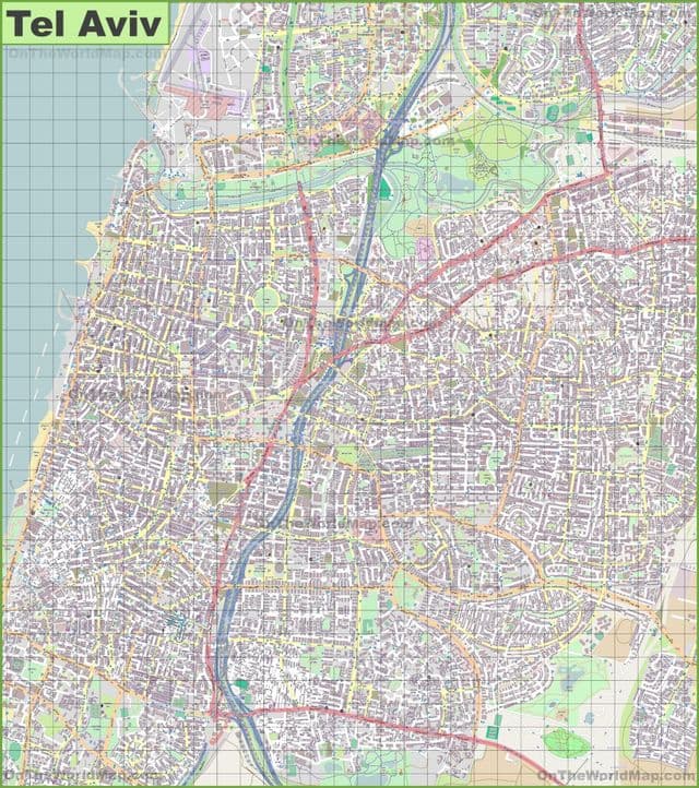 Mapa ulic Tel Awiwu