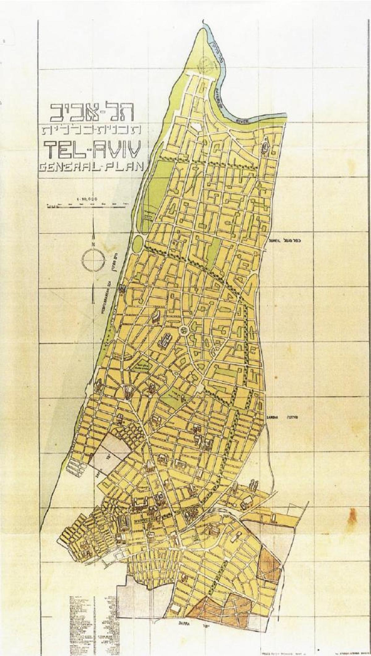 Tel Aviv mapa antyczna